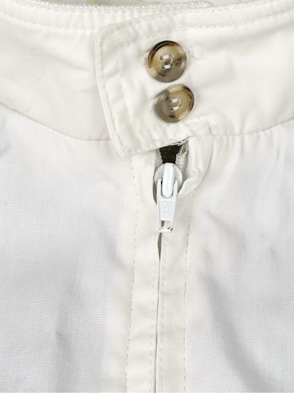 Vintage Sears Roebuck & Co. White Harrington Bomber Jacket Size M Flannel Lined - Picture 3 of 9